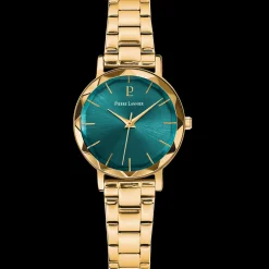 Montre Femme MULTIPLES Cadran Vert Bracelet Acier  Doré