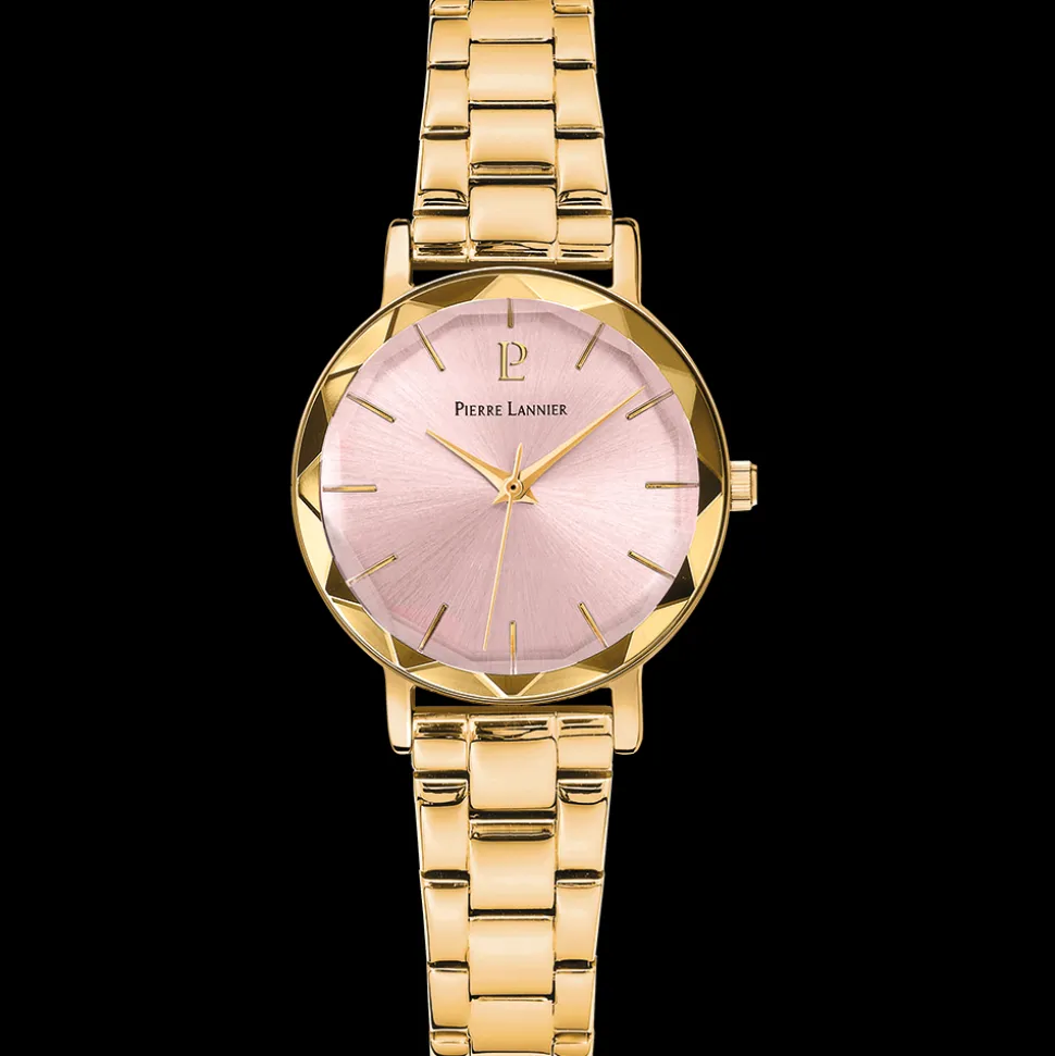 Montre Femme MULTIPLES Cadran Rose Bracelet Acier Doré