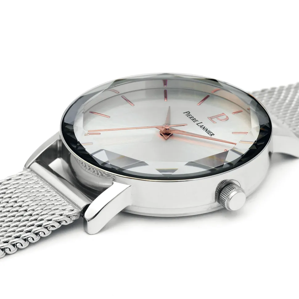 Montre Femme MULTIPLES Cadran Argenté Bracelet Acier milanais Argenté