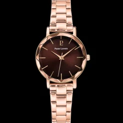 Montre Femme MULTIPLES Doré-rose Cadran Chocolat Bracelet Acier Doré-rose 14 MM
