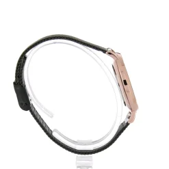 Montre Femme NATURE Cadran Noir Bracelet Acier milanais Noir