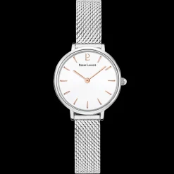 Montre Femme NOVA Cadran Blanc Bracelet Acier milanais Argenté