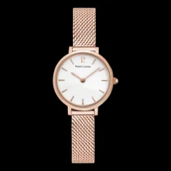 Montre Femme NOVA Cadran Blanc Bracelet Acier milanais Doré rose