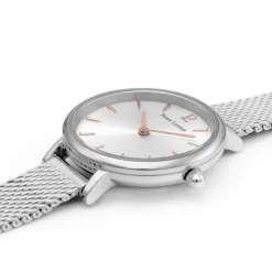 Montre Femme NOVA Cadran Argenté Bracelet Acier milanais Argenté