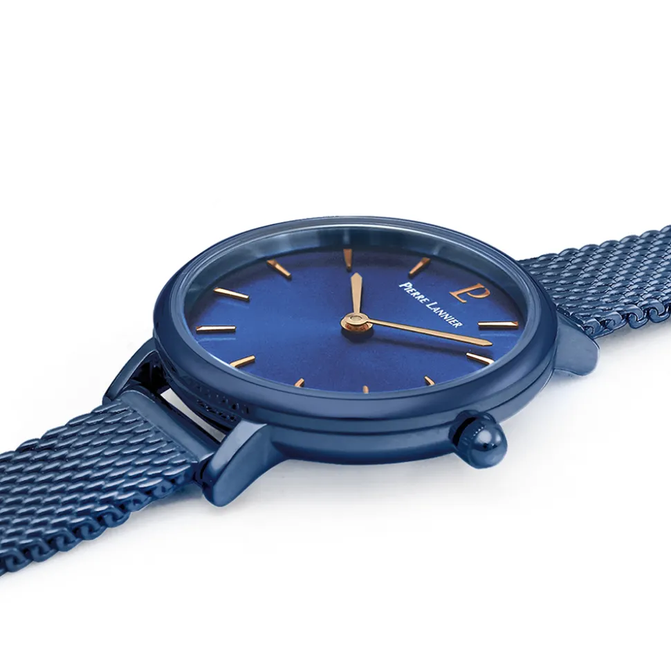 Montre Femme NOVA Cadran Bleu Bracelet Acier Bleu