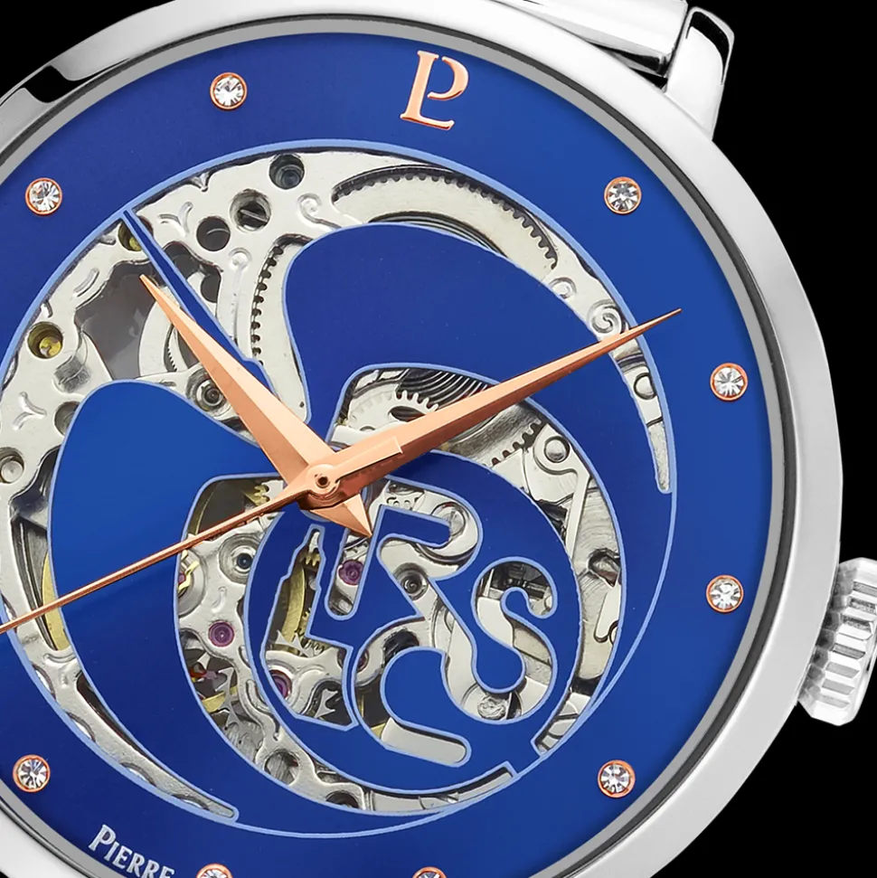 Montre Femme RCS Cadran Bleu Bracelet Acier Milanais Argenté