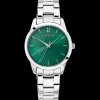 Montre Femme ROXANE Cadran Vert Bracelet Acier  Argenté