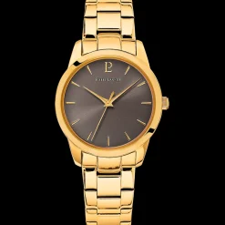 Montre Femme ROXANE Cadran Gris Bracelet Acier  Doré