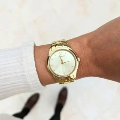 Montre Femme ROXANE Cadran Doré Bracelet Acier  Doré