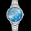 Montre Femme TALLIA Argenté Cadran Bleu Bracelet Acier Argenté 16 MM