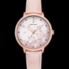 Montre Femme TALLIA Cadran Blanc Bracelet Cuir  Rose