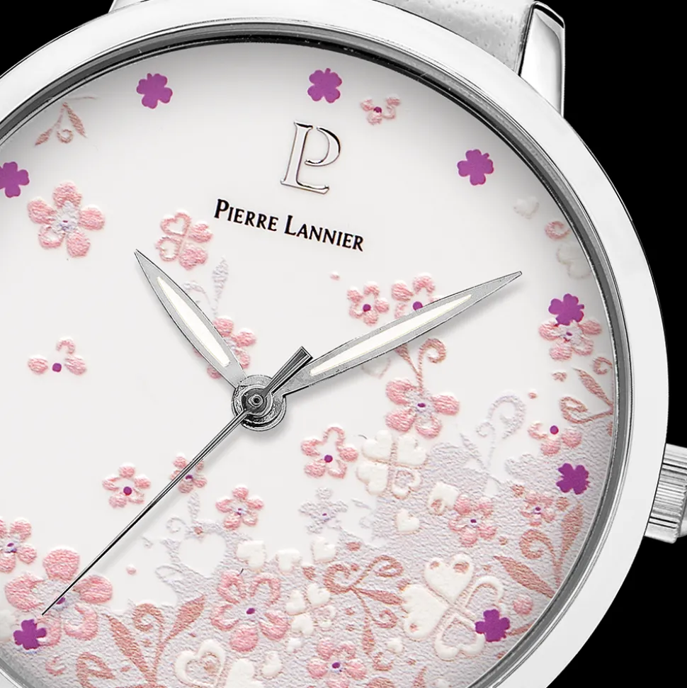 Montre Femme TALLIA Cadran Blanc Bracelet Cuir Blanc