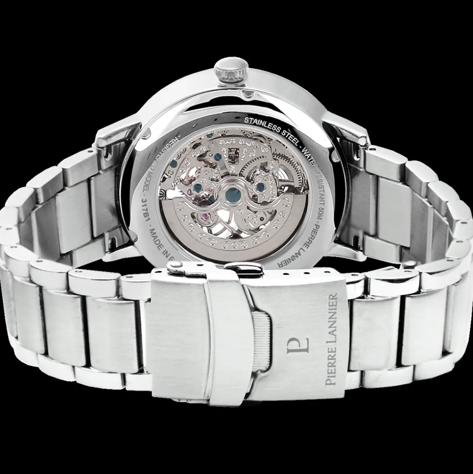 Montre Homme AUTOMATIC Argenté Cadran Vert Bracelet Acier Argenté 20 MM