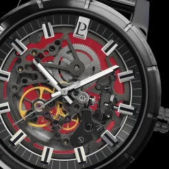 Montre Homme AUTOMATIC Cadran Noir Bracelet Acier milanais Noir