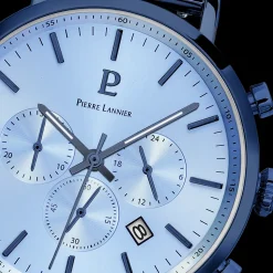 Montre Homme BARON Cadran Bleu Bracelet Acier Milanais Bleu