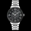 Montre Homme BEAUCOUR Cadran Noir Bracelet Acier Argenté