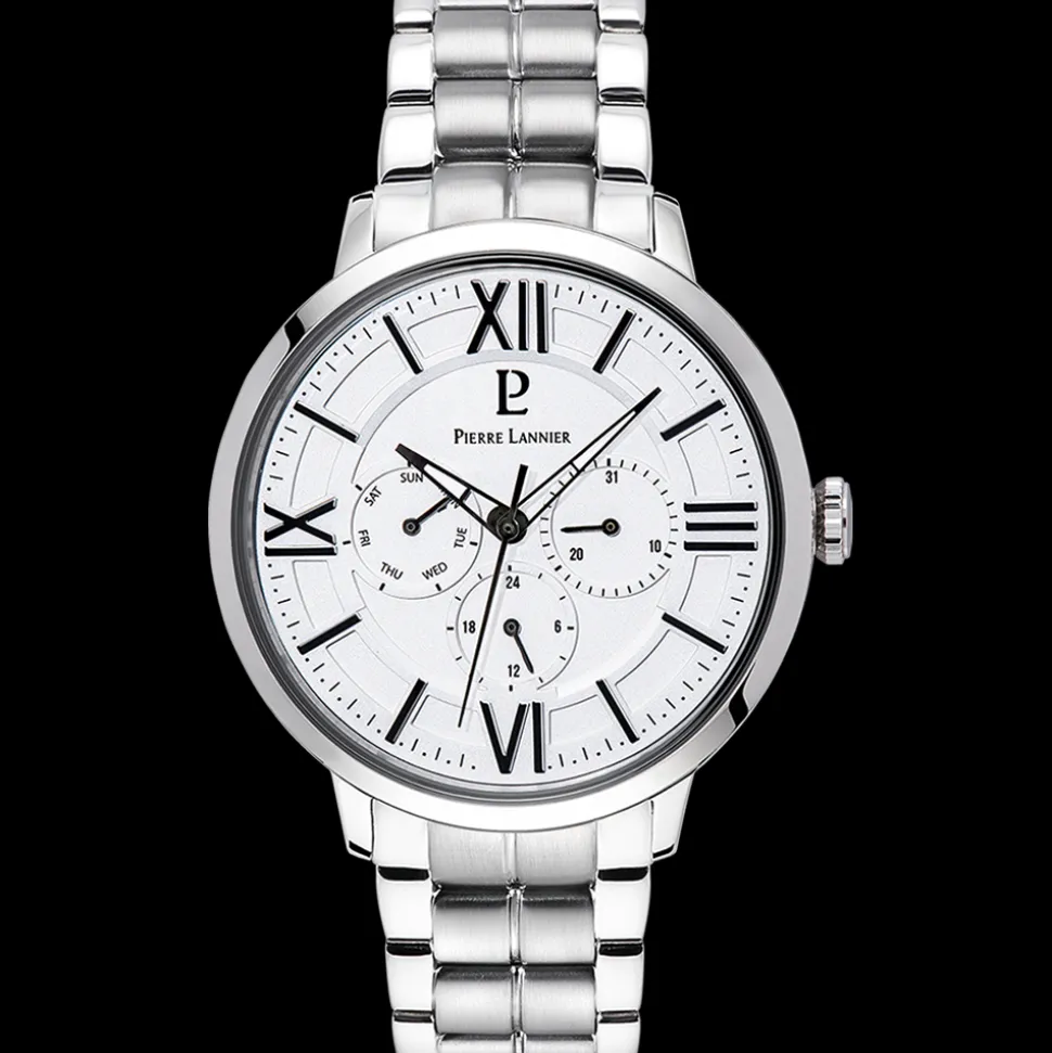 Montre Homme BEAUCOUR Cadran Blanc Bracelet Acier Argenté