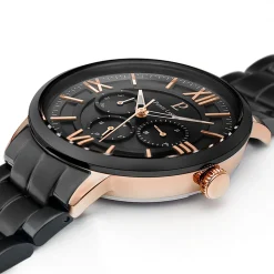 Montre Homme BEAUCOUR Cadran Noir Bracelet Acier Noir