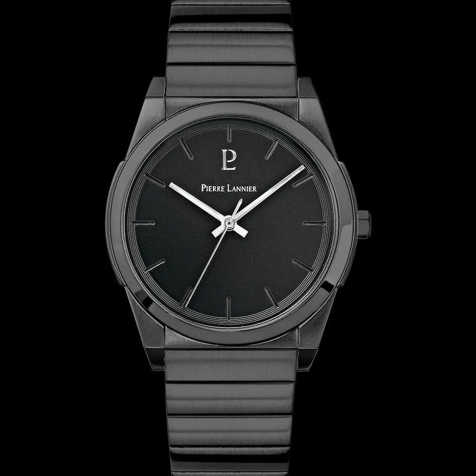 Montre Homme CANDIDE Cadran Noir Bracelet Acier Noir