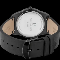 Montre Homme CANDIDE Cadran Bleu Bracelet Cuir Noir