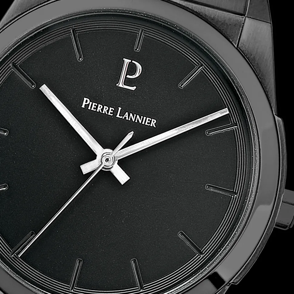 Montre Homme CANDIDE Cadran Noir Bracelet Acier Noir