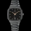 Montre Homme CONTRASTE Cadran Noir Bracelet Acier Noir