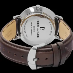 Montre Homme DATA Cadran Bleu Bracelet Cuir Brun