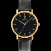 Montre Homme ESSENTIAL Cadran Noir Bracelet Cuir  Noir