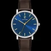 Montre Homme ESSENTIAL Cadran Bleu Bracelet Cuir  Brun
