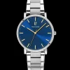 Montre Homme ESSENTIAL Cadran Bleu Bracelet Acier Argenté