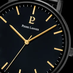 Montre Homme ESSENTIAL Cadran Noir Bracelet Acier milanais Noir