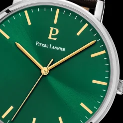 Montre Homme ESSENTIAL Cadran Vert Bracelet Cuir Brun