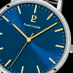 Montre Homme ESSENTIAL Cadran Bleu Bracelet Acier Argenté