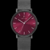 Montre Homme ESSENTIAL Gris Cadran Bordeaux Bracelet Acier milanais Gris 20 MM