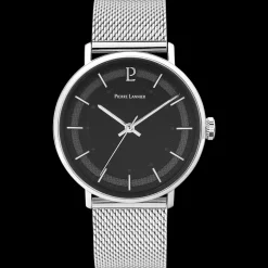 Montre Homme GAIUS Cadran Noir Bracelet Acier milanais Argenté