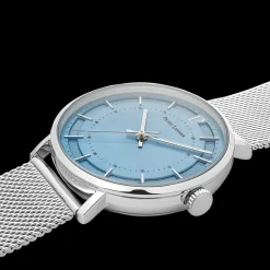 Montre Homme GAIUS Cadran Bleu Bracelet Acier milanais Argenté