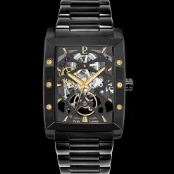 Montre Homme HECTOR Cadran Noir Bracelet Acier  Noir