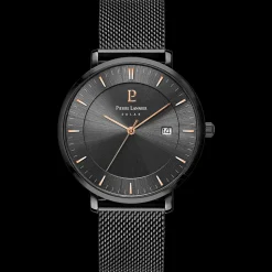 Montre Homme INTI Cadran Noir Bracelet Acier milanais Noir