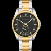Montre Homme METROPOLITAIN Cadran Noir Bracelet Acier Bicolore