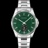 Montre Homme METROPOLITAIN Cadran Vert Bracelet Acier Argenté