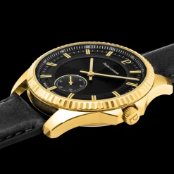 Montre Homme METROPOLITAIN Cadran Noir Bracelet Cuir Noir