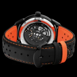 Montre Homme MONARCK Noir Cadran Noir Bracelet Cuir Noir 22 MM