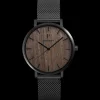 Montre Homme NATURE Cadran Brun Bracelet Acier milanais Noir