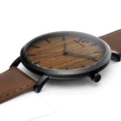 Montre Homme NATURE Cadran Brun Bracelet Cuir Brun