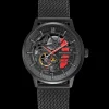 Montre Homme PADDOCK Cadran Noir Bracelet Acier milanais Noir