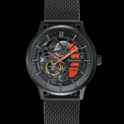 Montre Homme PADDOCK Cadran Noir Bracelet Acier milanais Noir