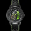 Montre Homme PADDOCK Cadran Noir Bracelet Cuir  Noir