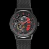 Montre Homme PADDOCK Noir Cadran Noir Bracelet Acier milanais Noir 22 MM
