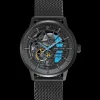Montre Homme PADDOCK Noir Cadran Noir Bracelet Acier milanais Noir 22 MM