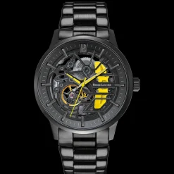 Montre Homme PADDOCK Noir Cadran Noir Bracelet Acier Noir 22 MM